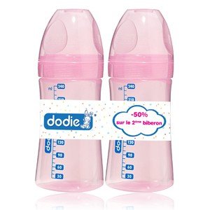 Dodie 2*biberon 240ml 2eme -50% pack