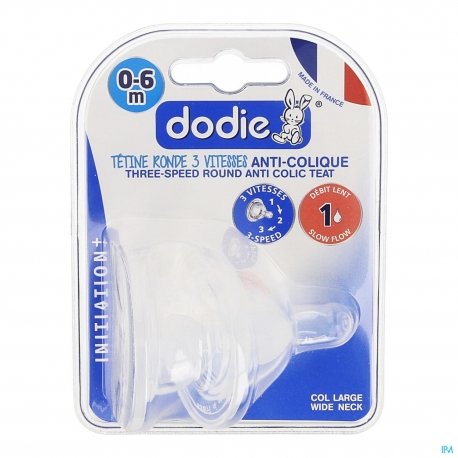 Dodie Tétine ini+ 3 vitesse anti-colique debit 3