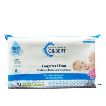 Gilbert bb lingettes eau biodegradables 70un