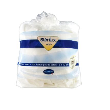 Hartmann sterilux pads rectangles de coton 200pcs 918409