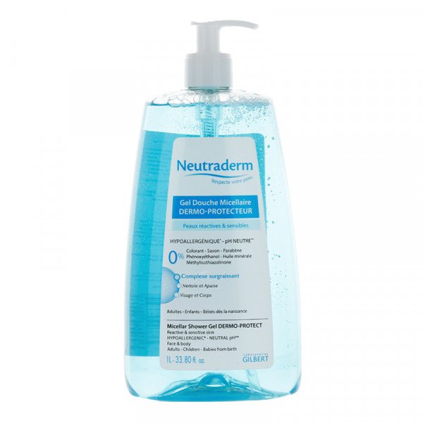 Neutraderm gel douche micellaire pompe 1L